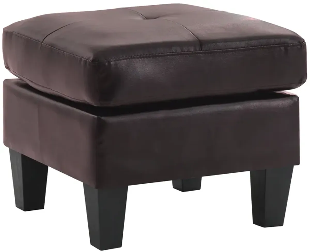 Newbury Faux Leather Upholstered Ottoman