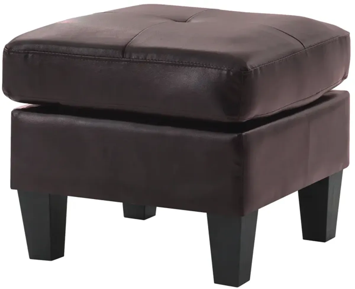 Newbury Faux Leather Upholstered Ottoman