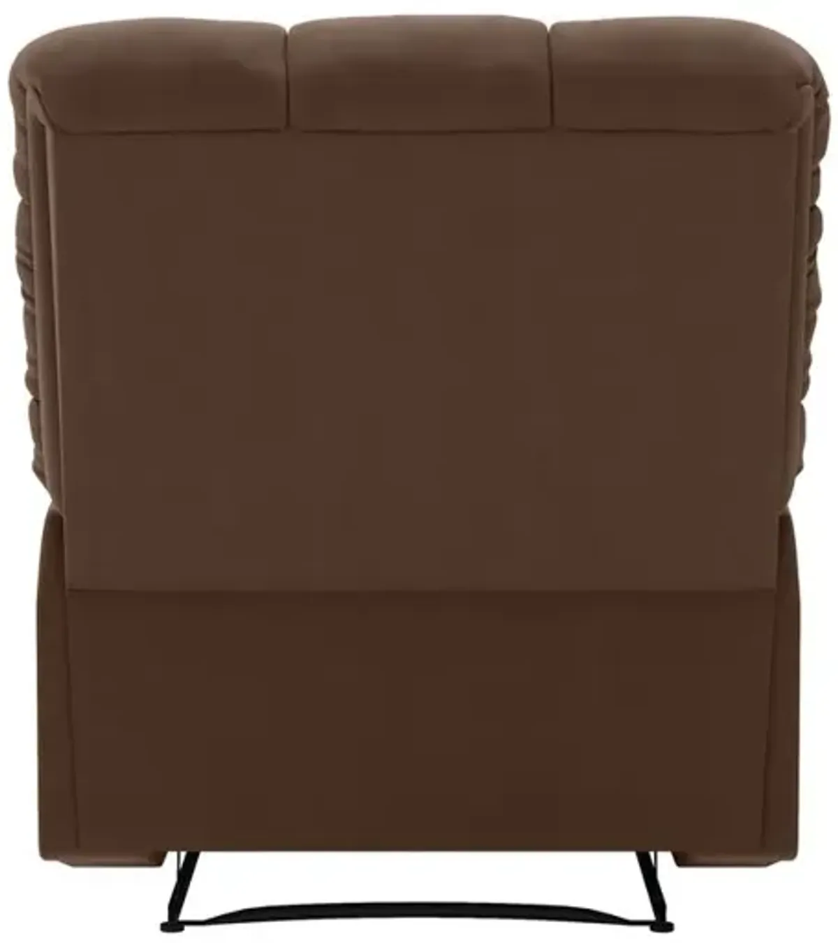 ProLounger Wall Hugger Recliner in Brown Microfiber with Square Tufted Back