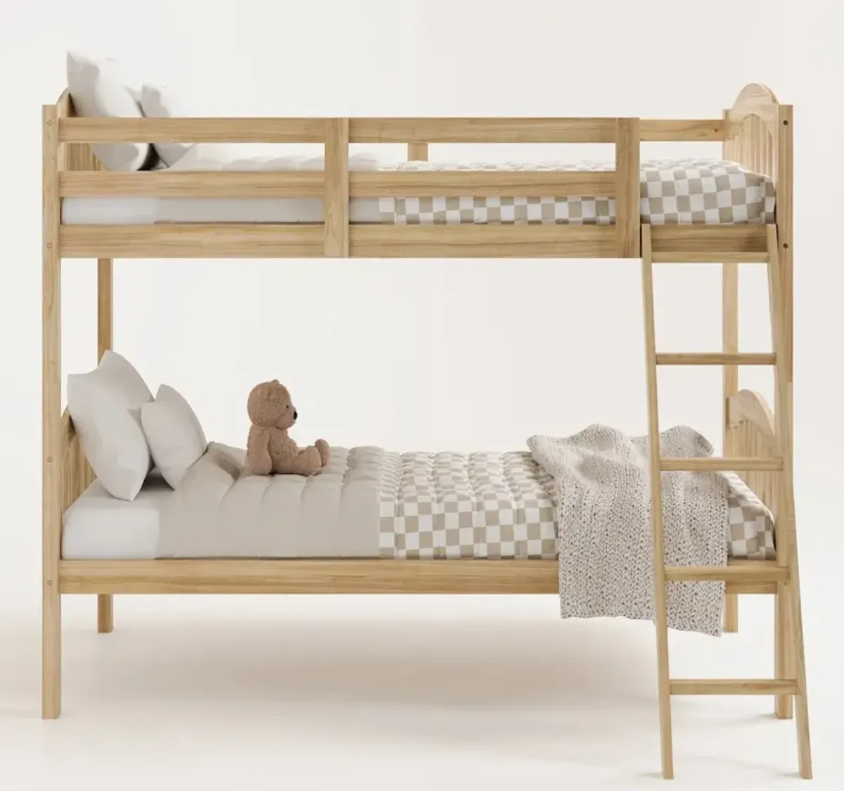 Storkcraft Long Horn Twin-Over-Twin Bunk Bed (Natural)