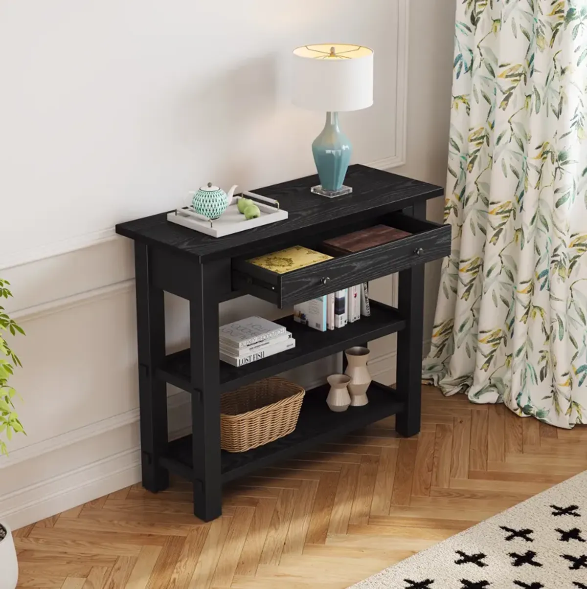 Merax  Retro Console Table with A Drawer