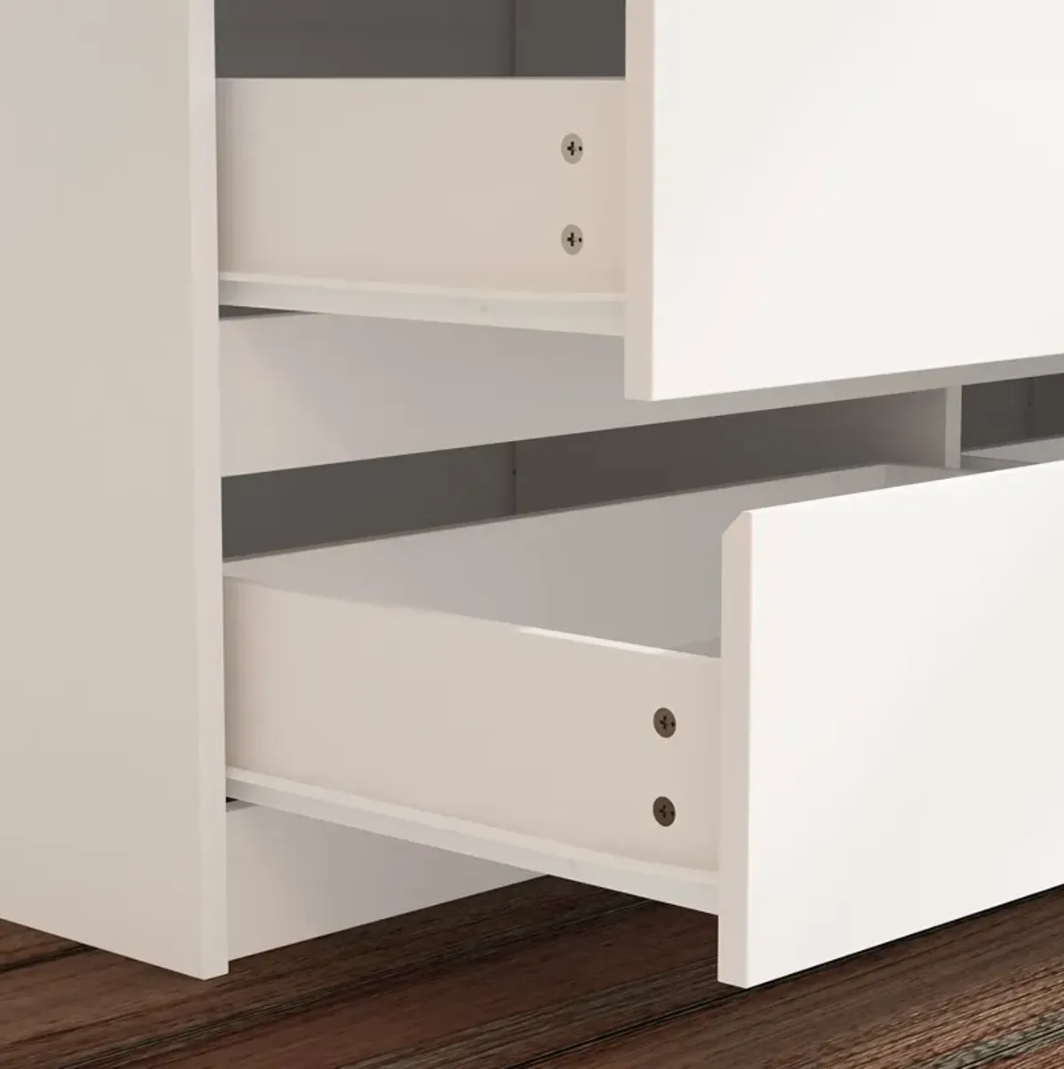 70.9"  Storage Dresser with 15 Handleless Drawers, White Chest of Drawers, Modern Wooden Double Dresser for Bedroom Living Room