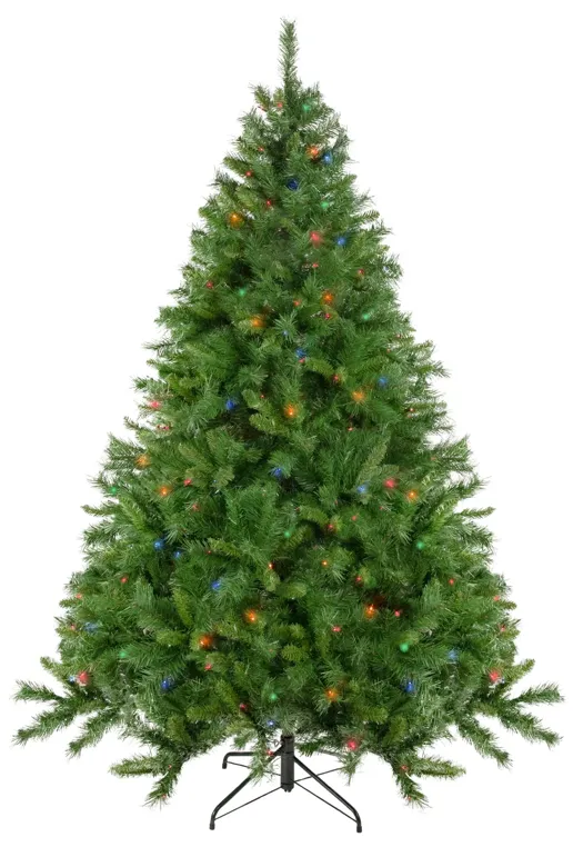 7.5' Pre-Lit Chatham Pine Artificial Christmas Tree  Multi-Color Lights