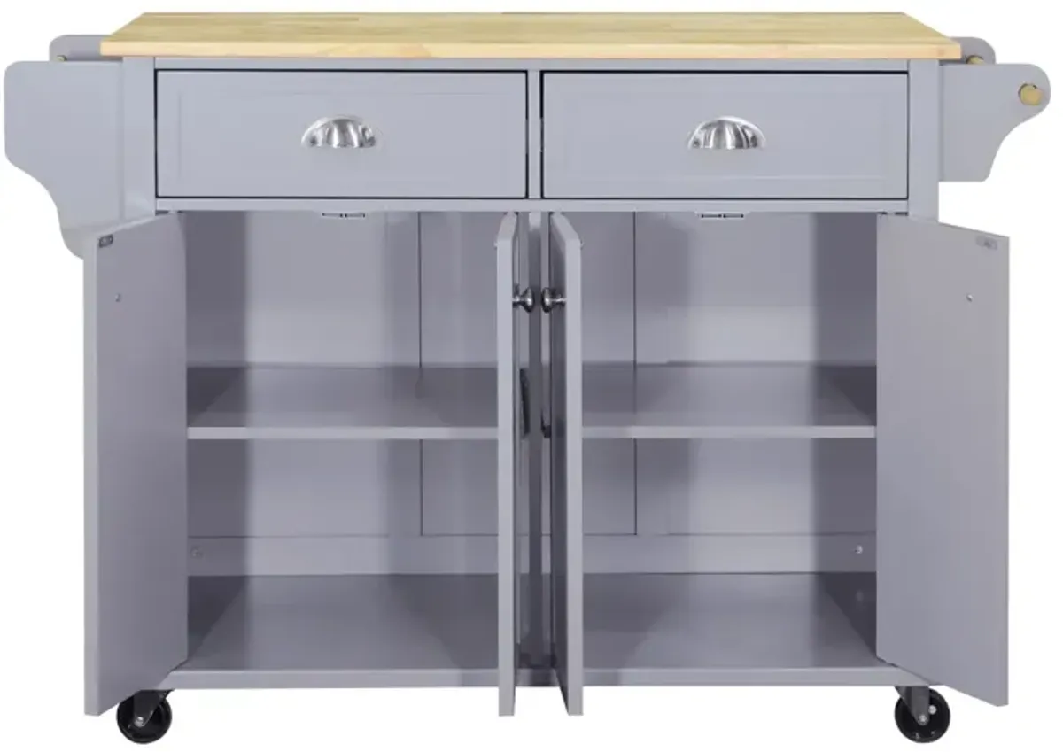 Cambridge Wood Top Kitchen Island With Storage 0001