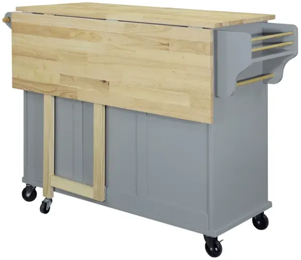 Streamdale Cambridge Wood Top Kitchen Island With Storage 0001