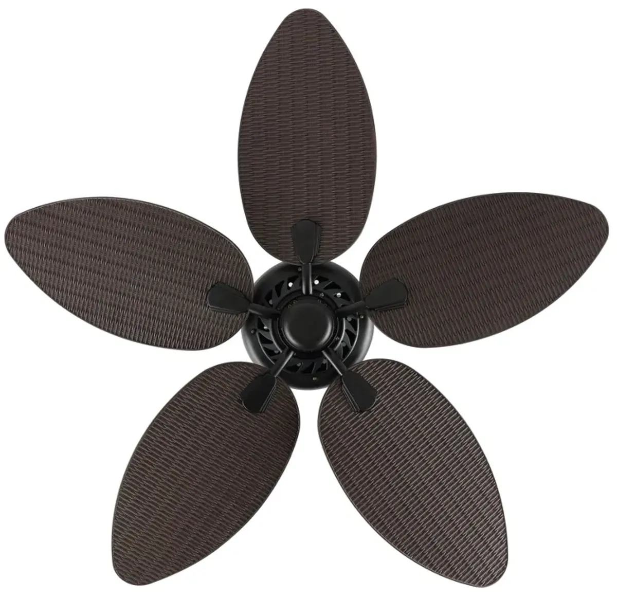 Raffles Bohemian Industrial Iron/Plastic Palm Blade Ceiling Fan