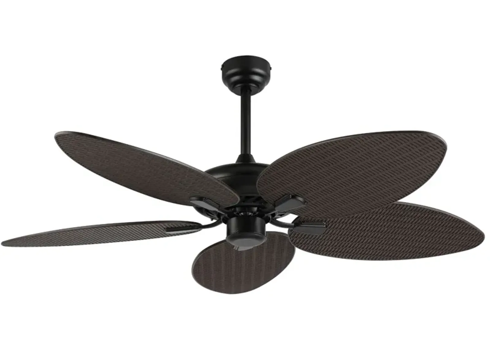 Raffles Bohemian Industrial Iron/Plastic Palm Blade Ceiling Fan