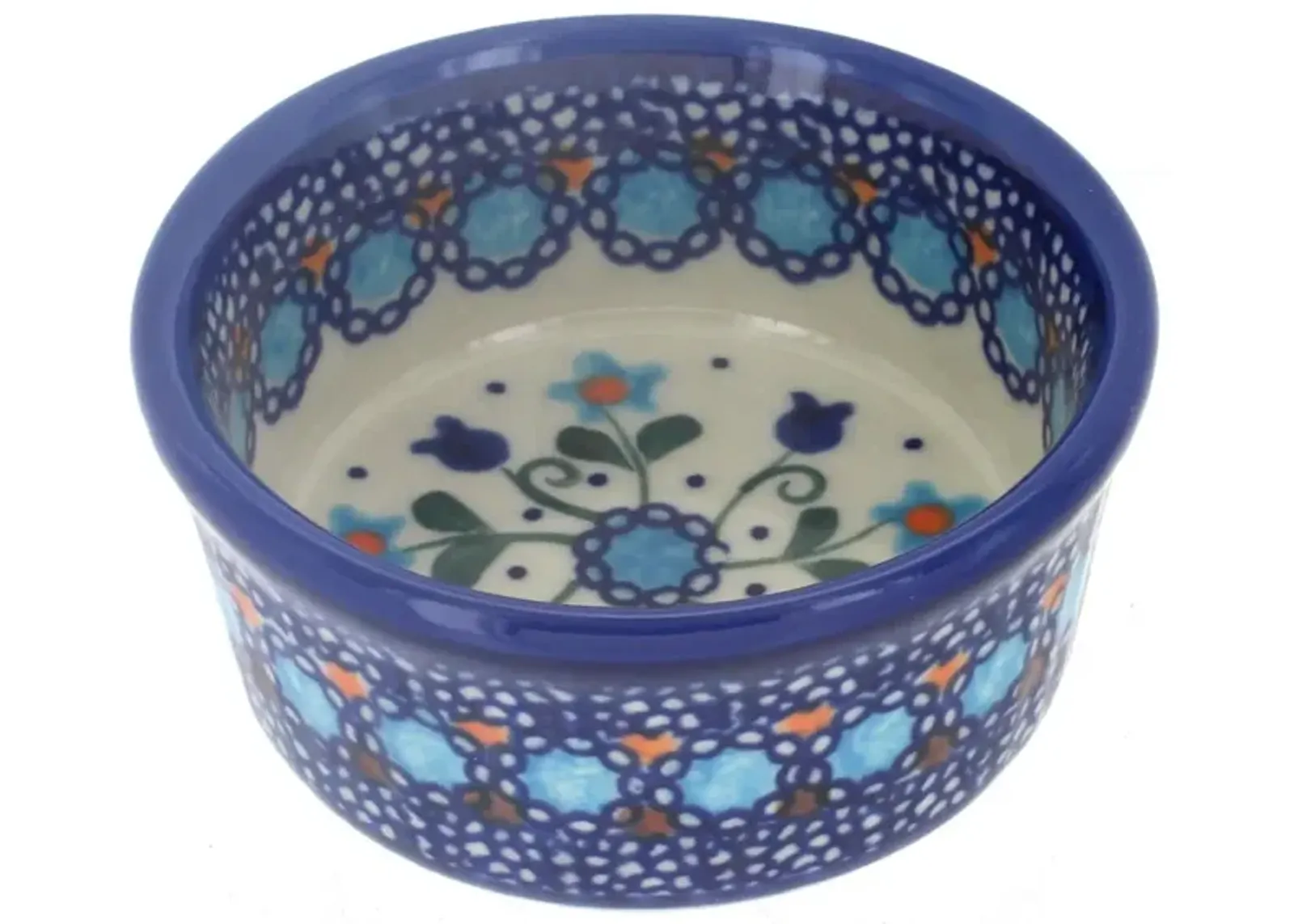 Blue Rose Polish Pottery Butterfly Small Bowl