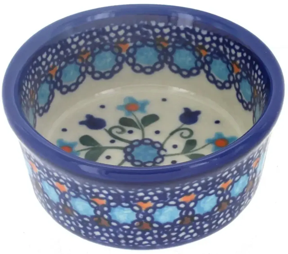 Blue Rose Polish Pottery Butterfly Small Bowl