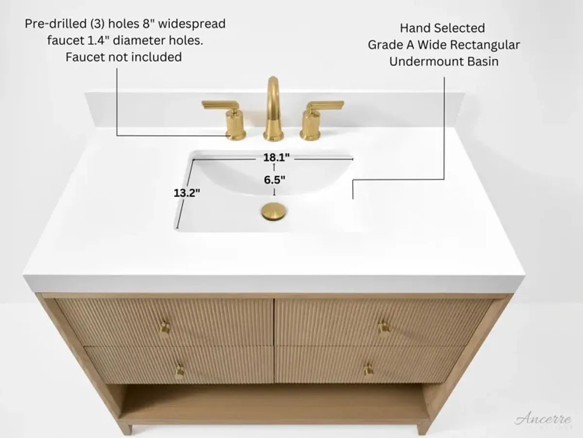 Momo 36 in. Oak Bath Vanity Set with White Quartz Vanity Top and White Undermount Basin