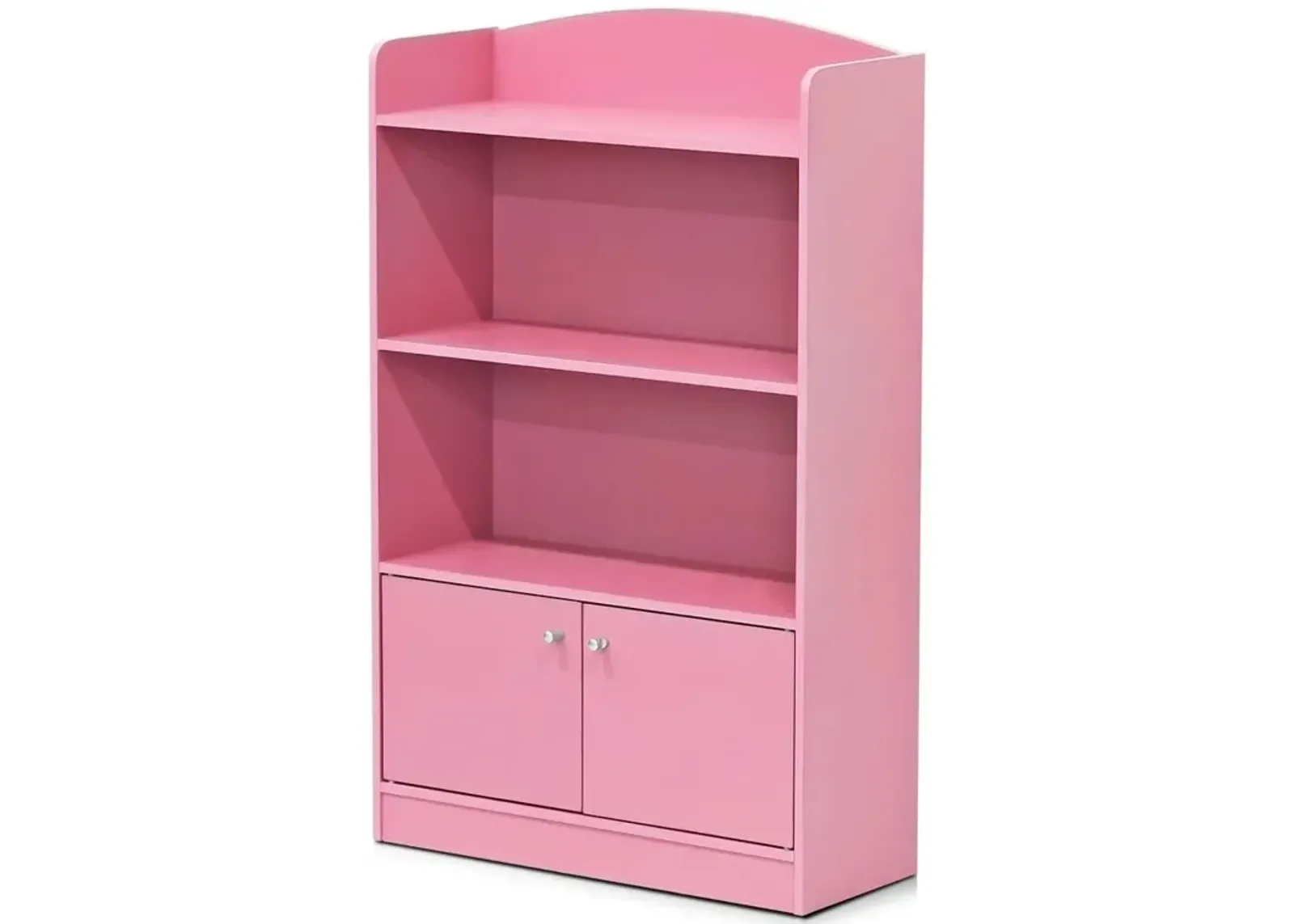 KidKanac Bookshelf with Storage Cabinet, Pink