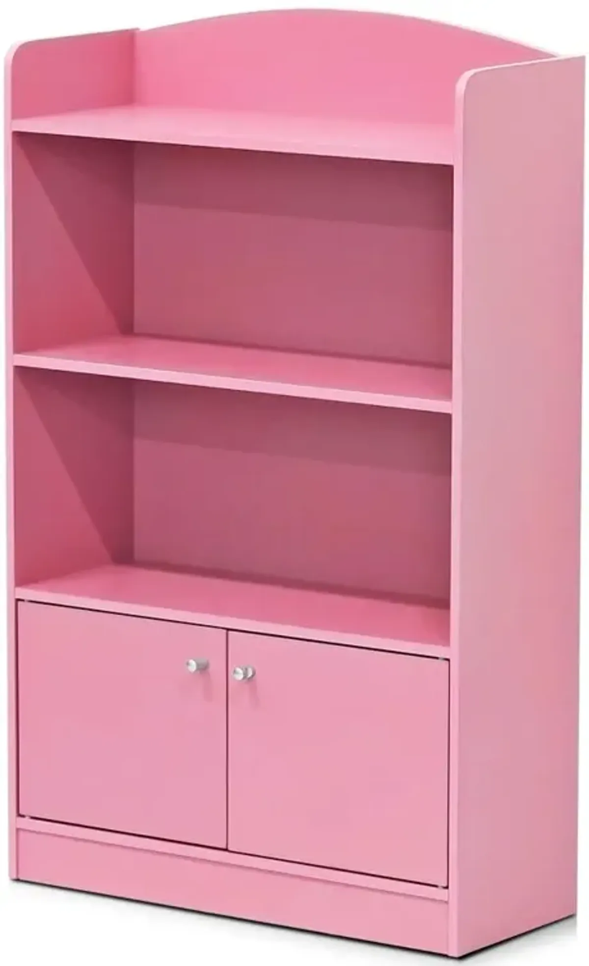 KidKanac Bookshelf with Storage Cabinet, Pink