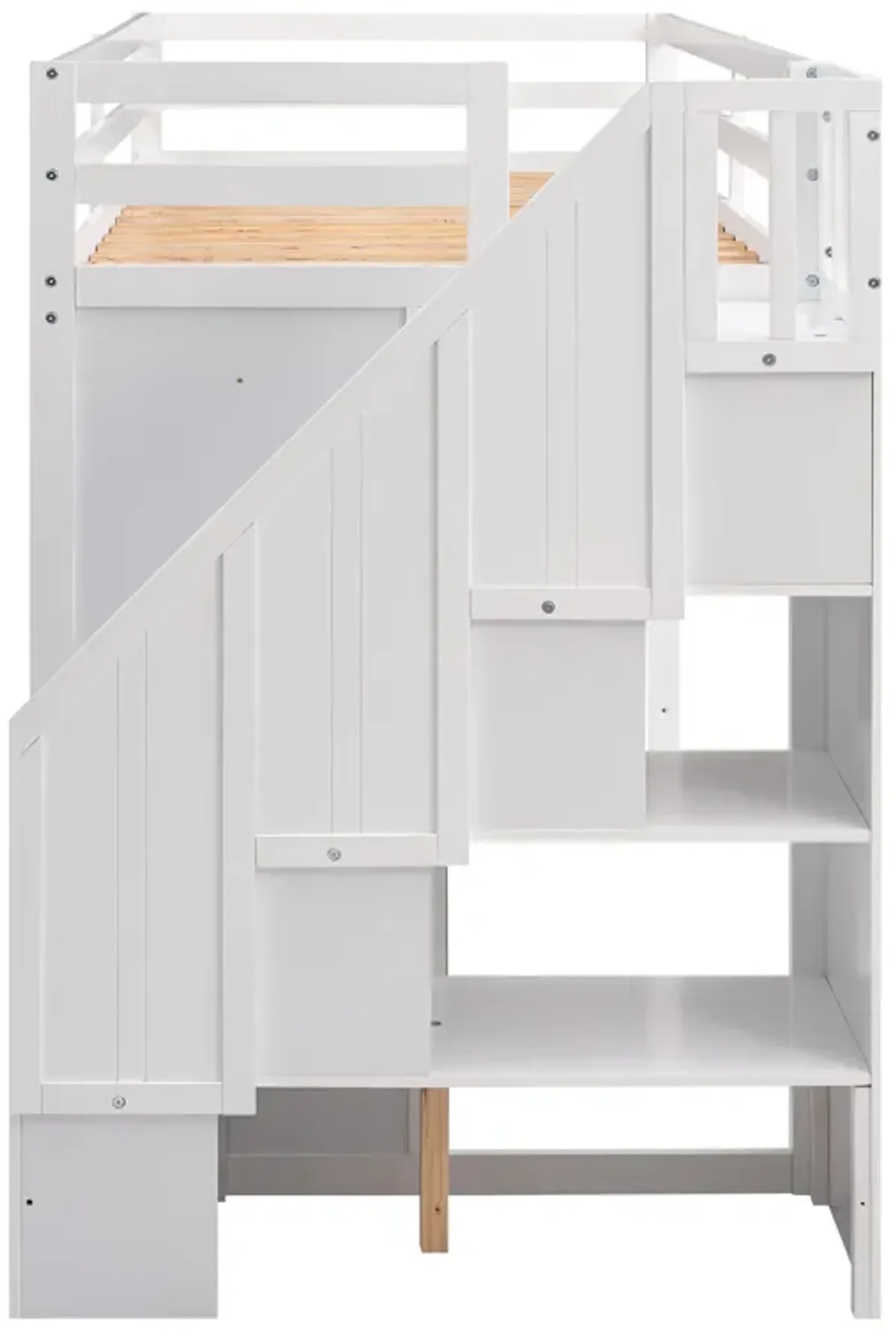 Merax Functional Loft Bed with Wardrobe