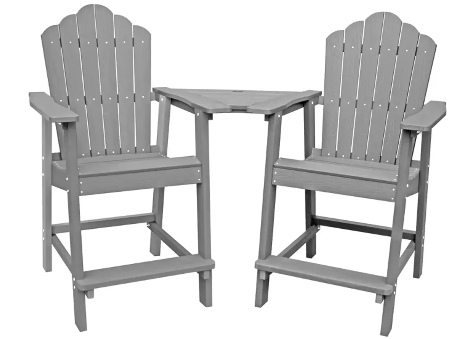 MONDAWE  2 Piece Outdoor Porch Chairs with 2 in. Hole Connecting Tray