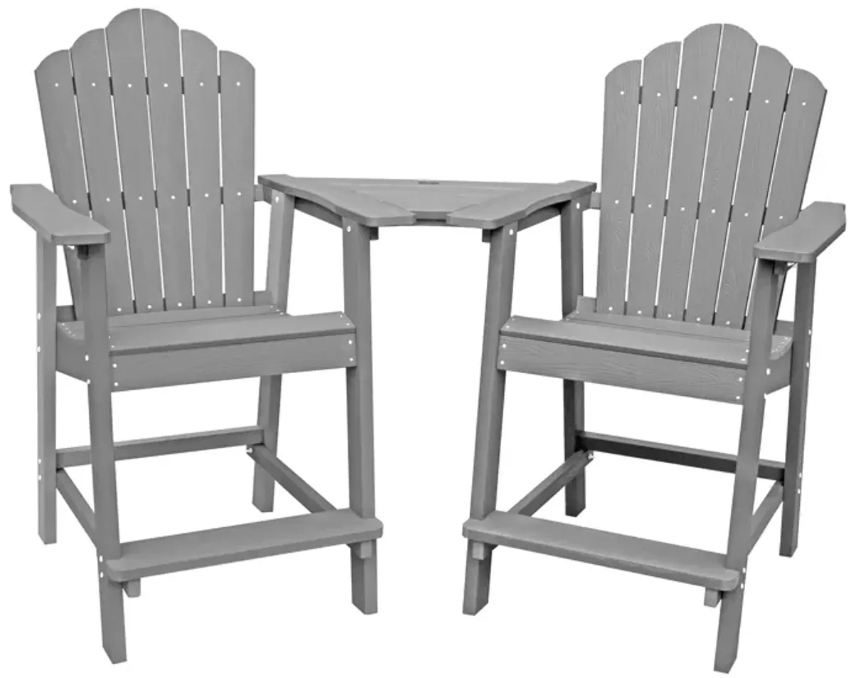 MONDAWE  2 Piece Outdoor Porch Chairs with 2 in. Hole Connecting Tray