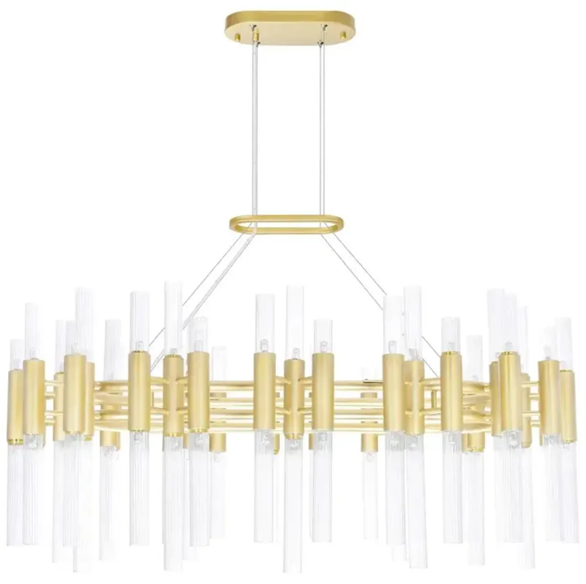 CWI Lighting Orgue 72 Light Chandelier With Satin Gold Finish