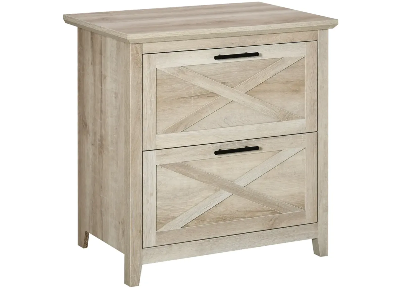 White Oak Document Storage: Retro 2-Drawer Lateral File Cabinet