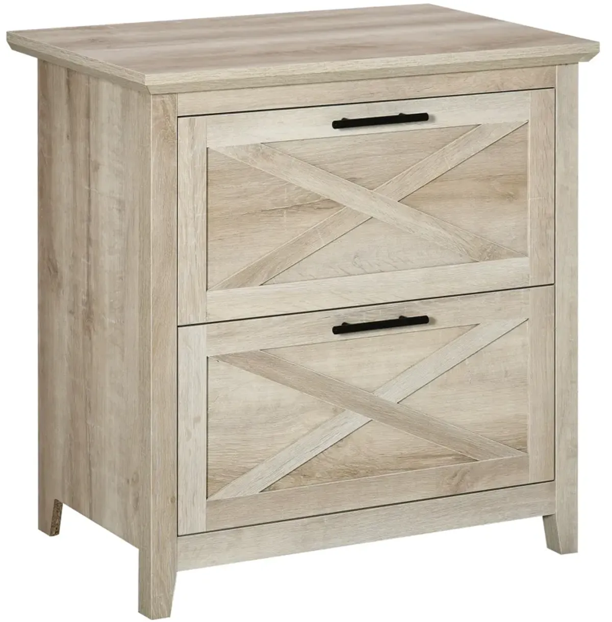 White Oak Document Storage: Retro 2-Drawer Lateral File Cabinet