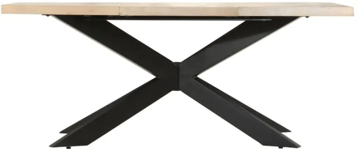 vidaXL Dining Table 70.9"x35.4"x29.9" Solid Bleached Mango Wood