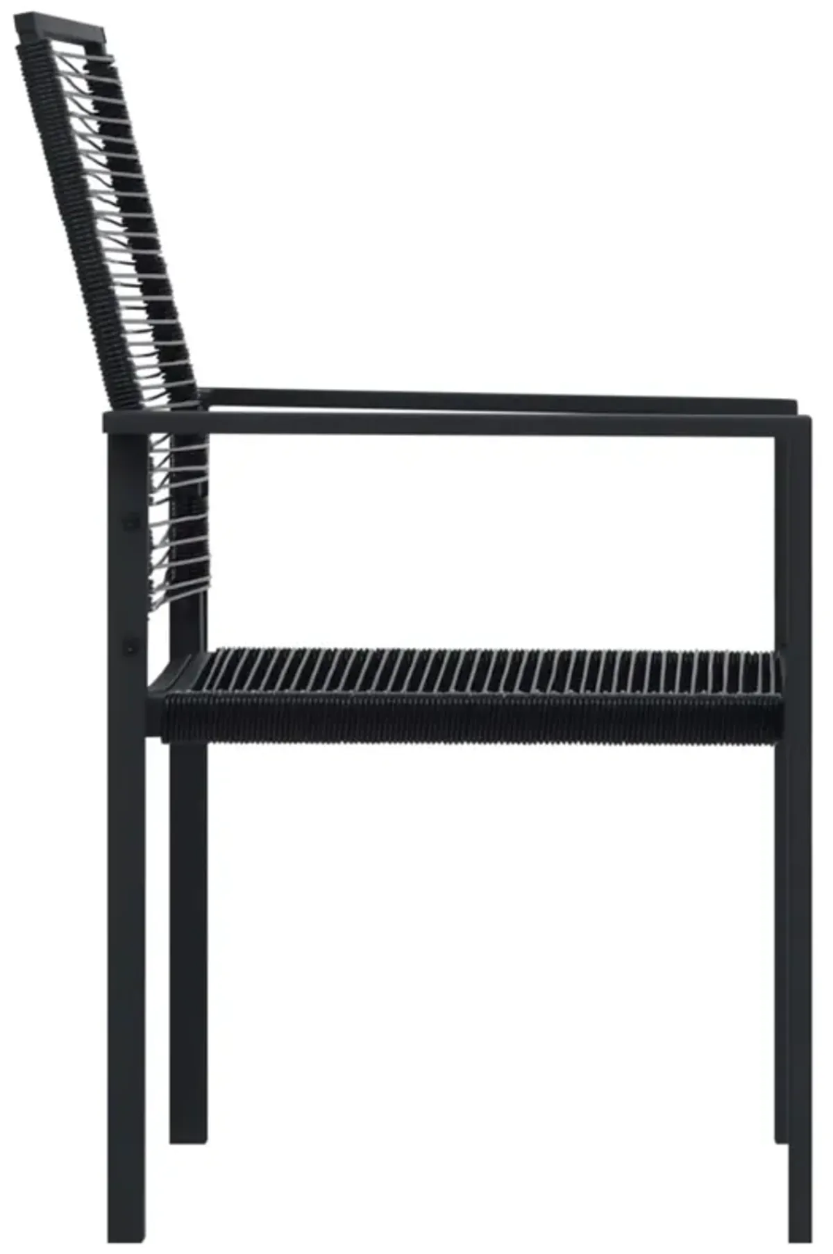 vidaXL Patio Chairs 4 pcs PVC Rattan Black