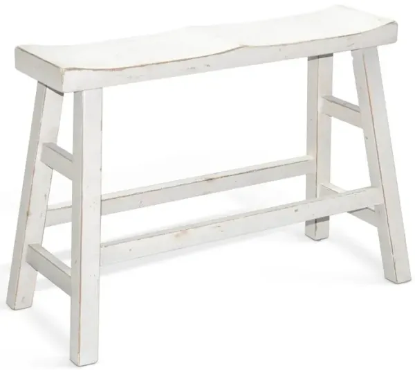 Sunny Designs White Sand Counter Bench, Wood Seat