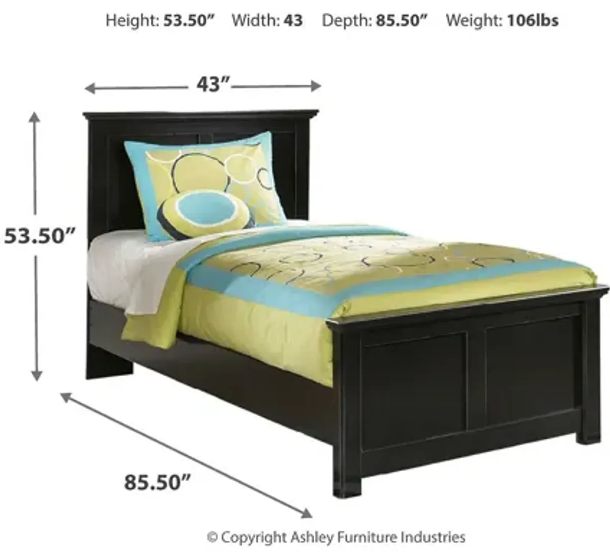 Maribel Twin Panel Bed