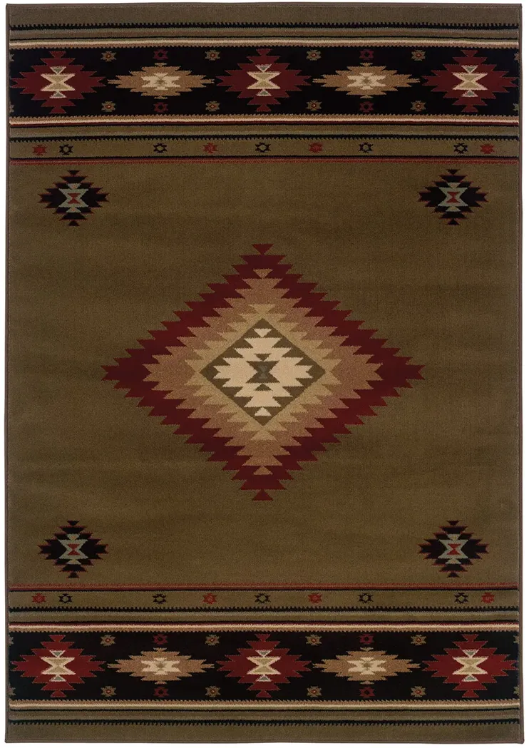 Hudson 1'10" x 3'3" Green Rug