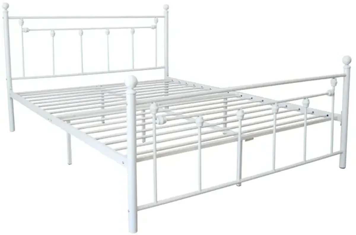 Queen Size Metal Bed Frame With Headboard And Footboard