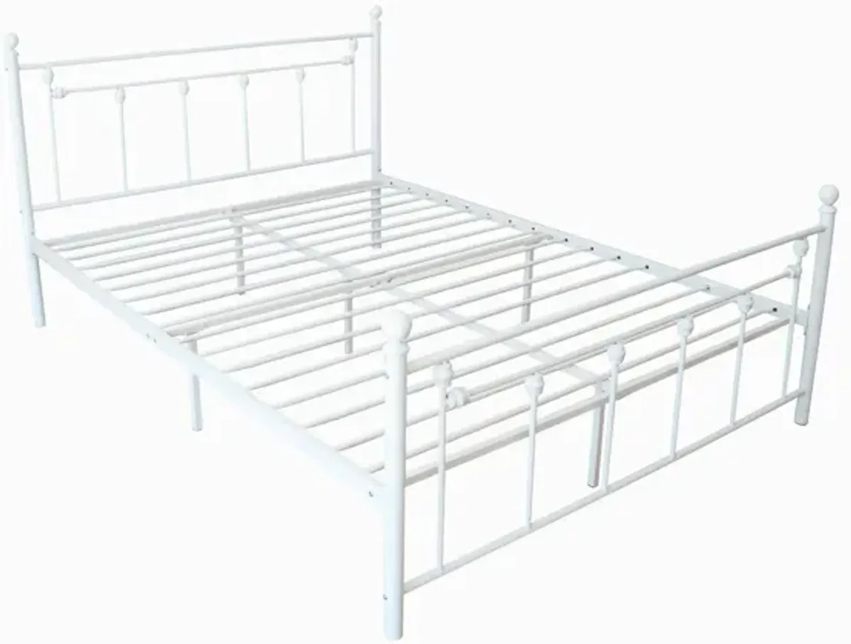 Queen Size Metal Bed Frame With Headboard And Footboard