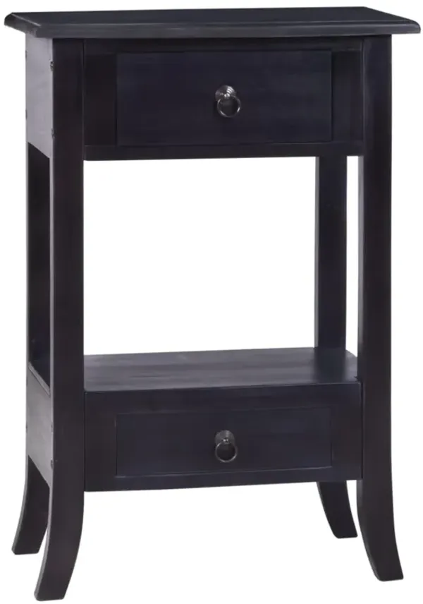 vidaXL Console Table Light Black Coffee 19.7"x11.8"x29.5" Solid Mahogany Wood