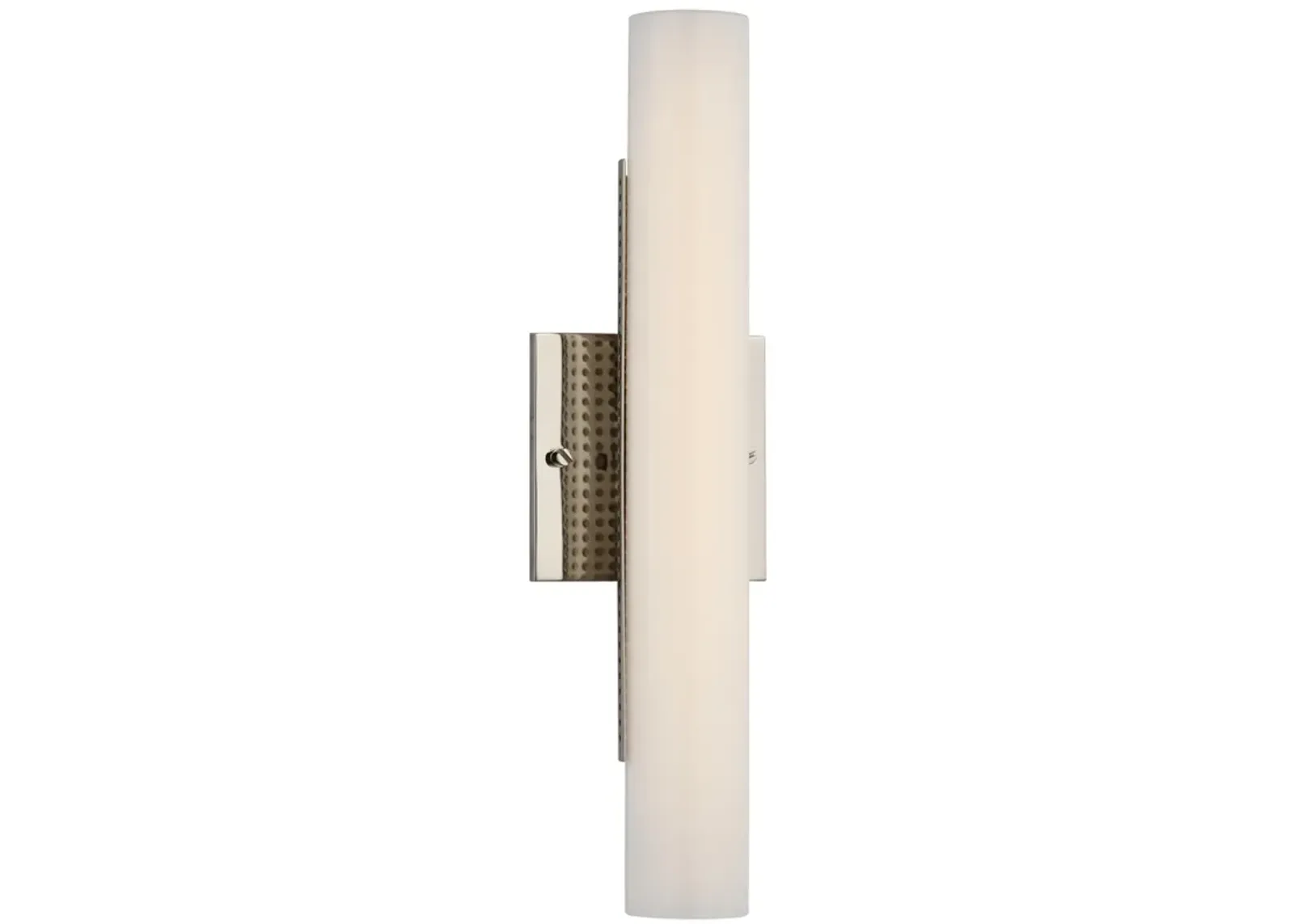 Precision 15" Bath Light in Polished Nickel with White Glass