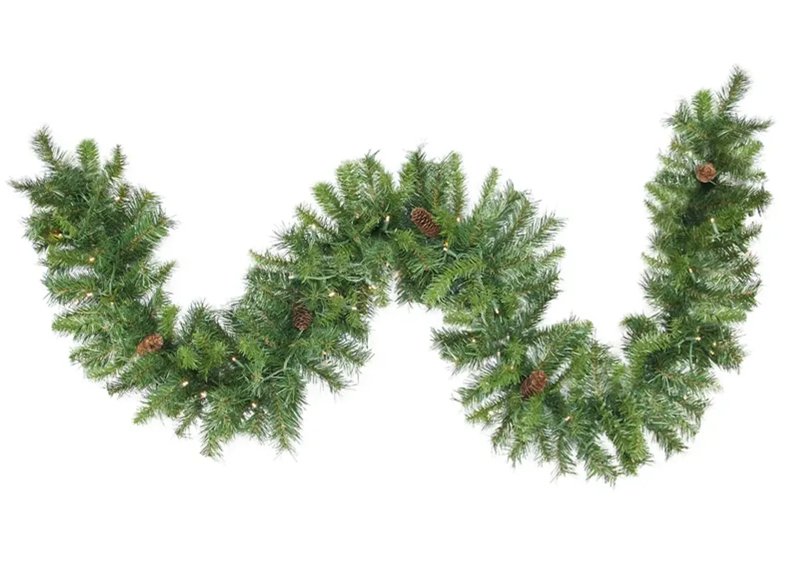 50' x 12" Pre-Lit Dakota Pine Artificial Christmas Garland - Warm White LED Lights