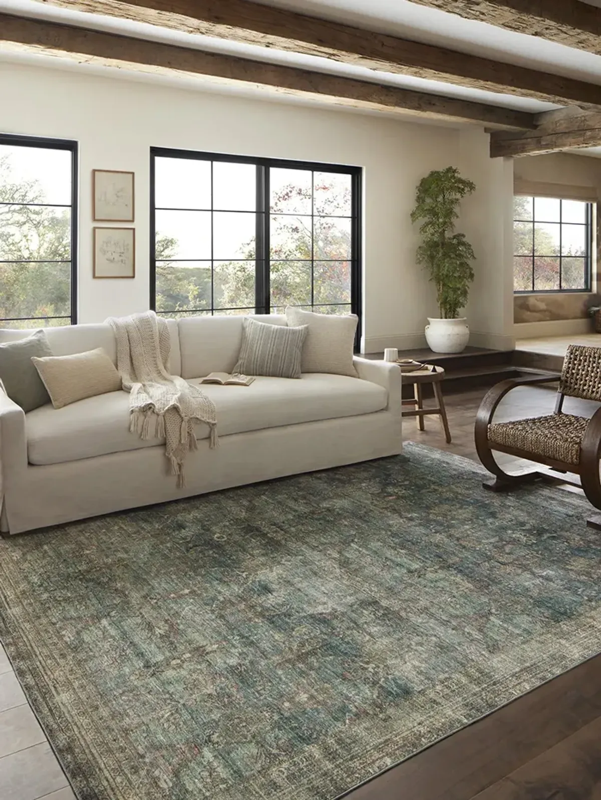 Banks BAN01 Ocean/Spice 3'6" x 5'6" Rug