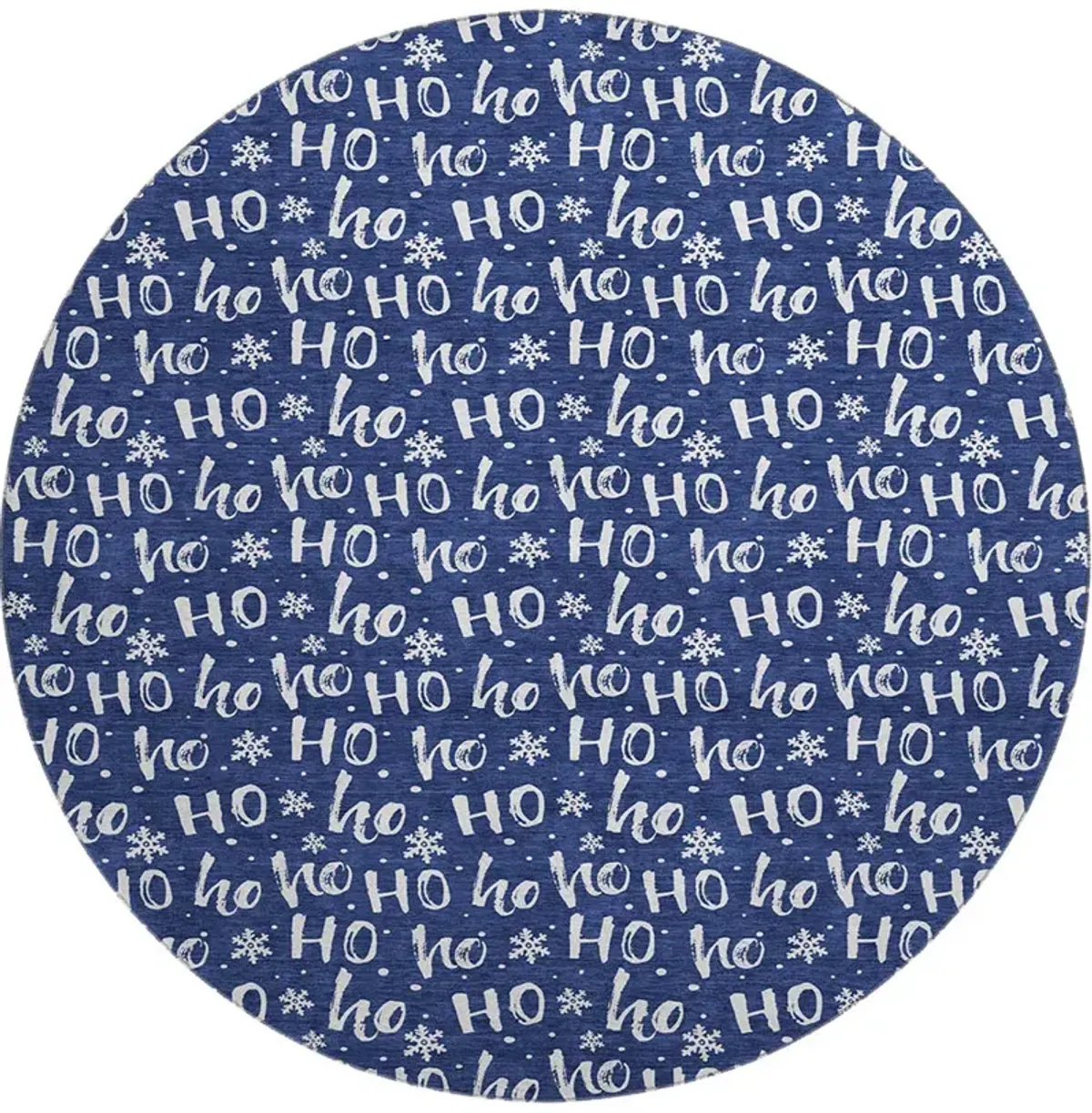 Merry & Bright MY22 Navy 8' Round Rug