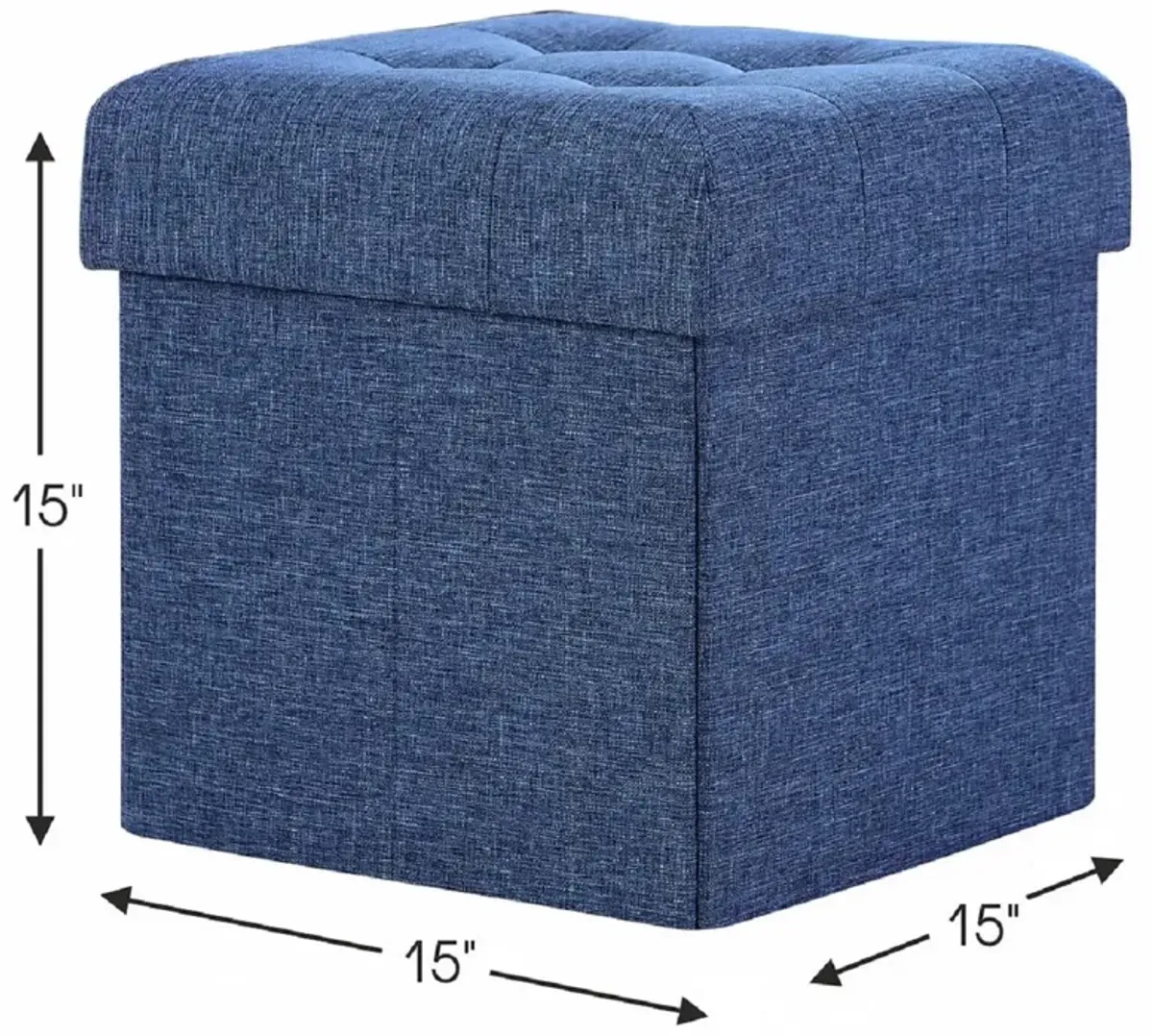 Foldable Tufted Storage Ottoman