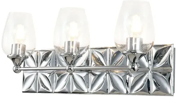 Lucas McKearn Epsilon Modern 3 Light Bath Vanity in Polished Chrome