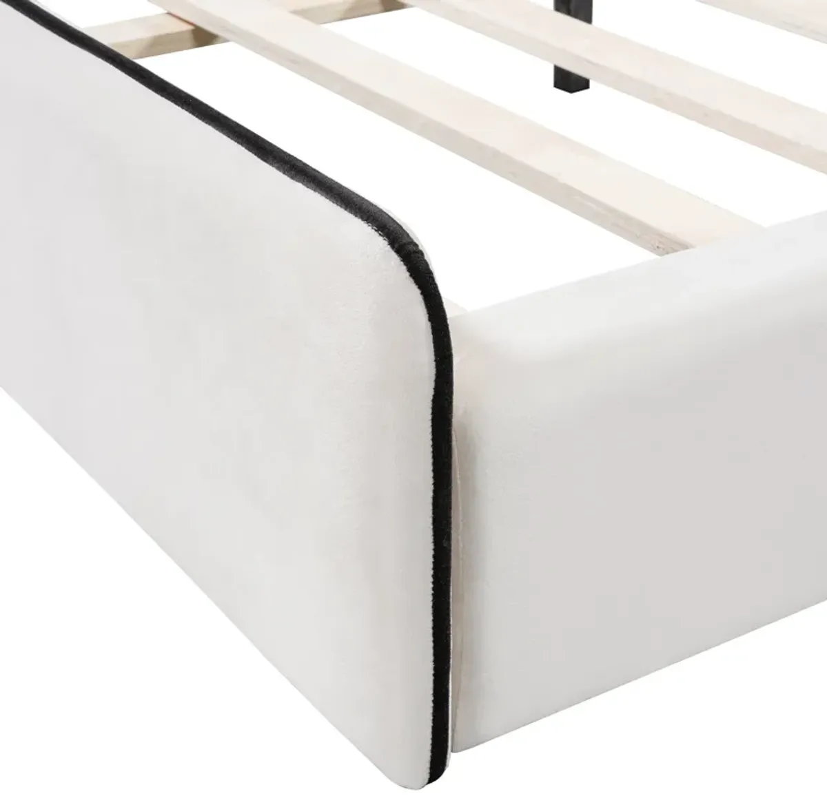 Merax Upholstered Platform Bed with Headboard