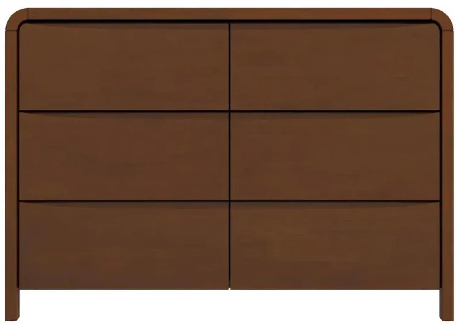 Ashcroft Furniture Co Lionel Mid Century Modern Solid Wood 6-Drawer Dresser