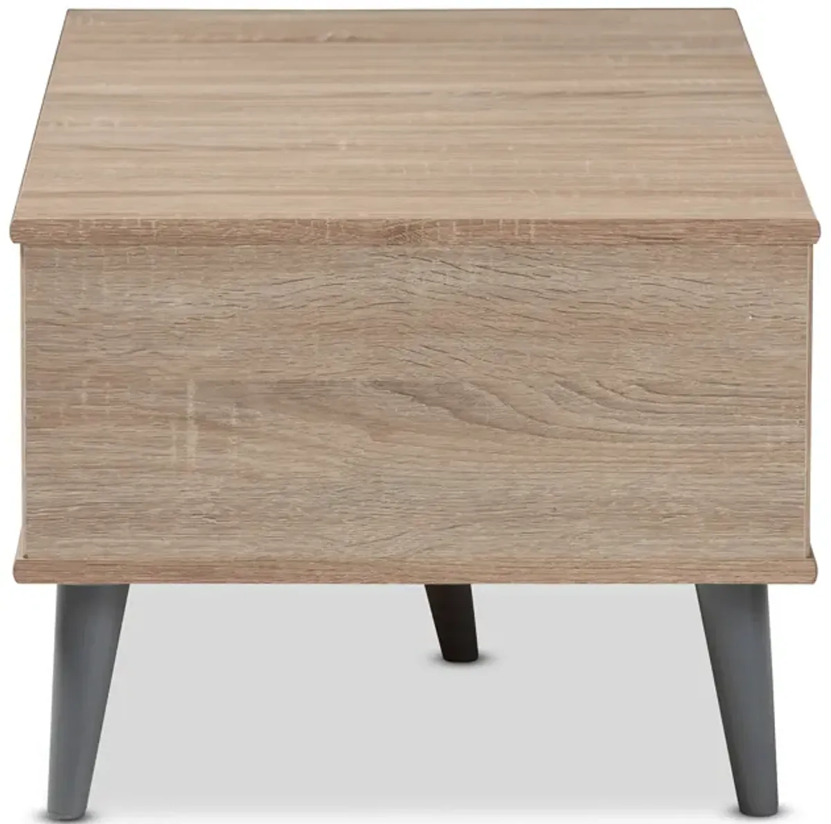 Baxton Studio Pierre Mid Century Modern Oak Wood Coffee Table