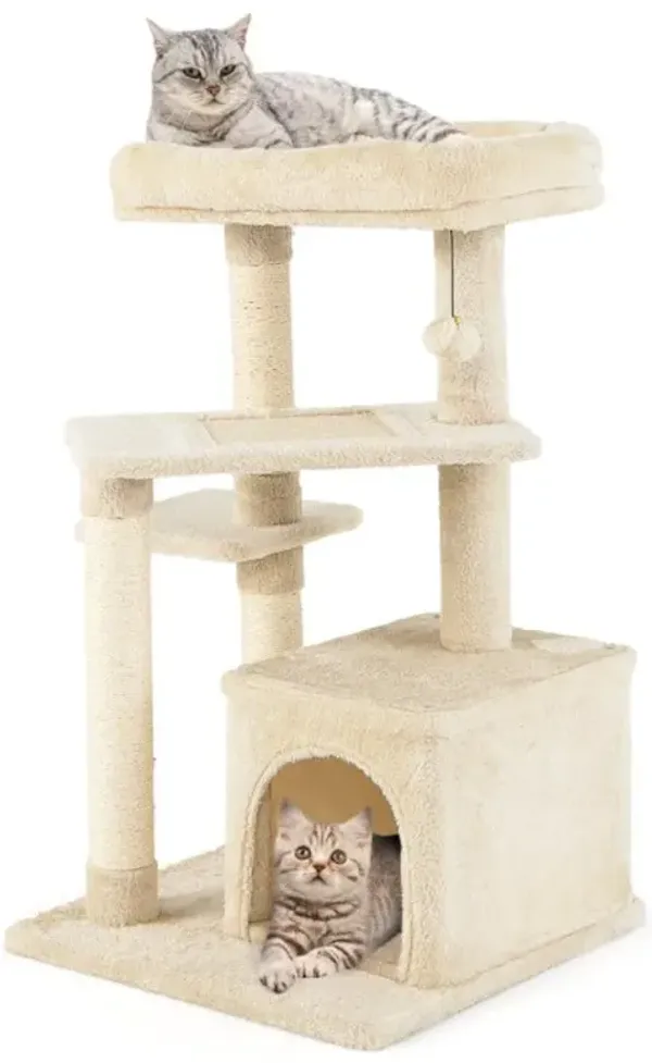 Hivvago Multi-layer Cat Tree with Perch and Hanging Ball