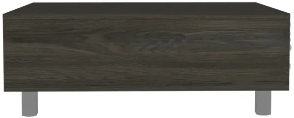 Hivvago 32" Carbon Espresso Manufactured Wood Rectangular Lift Top Coffee Table With Drawer And Shelf