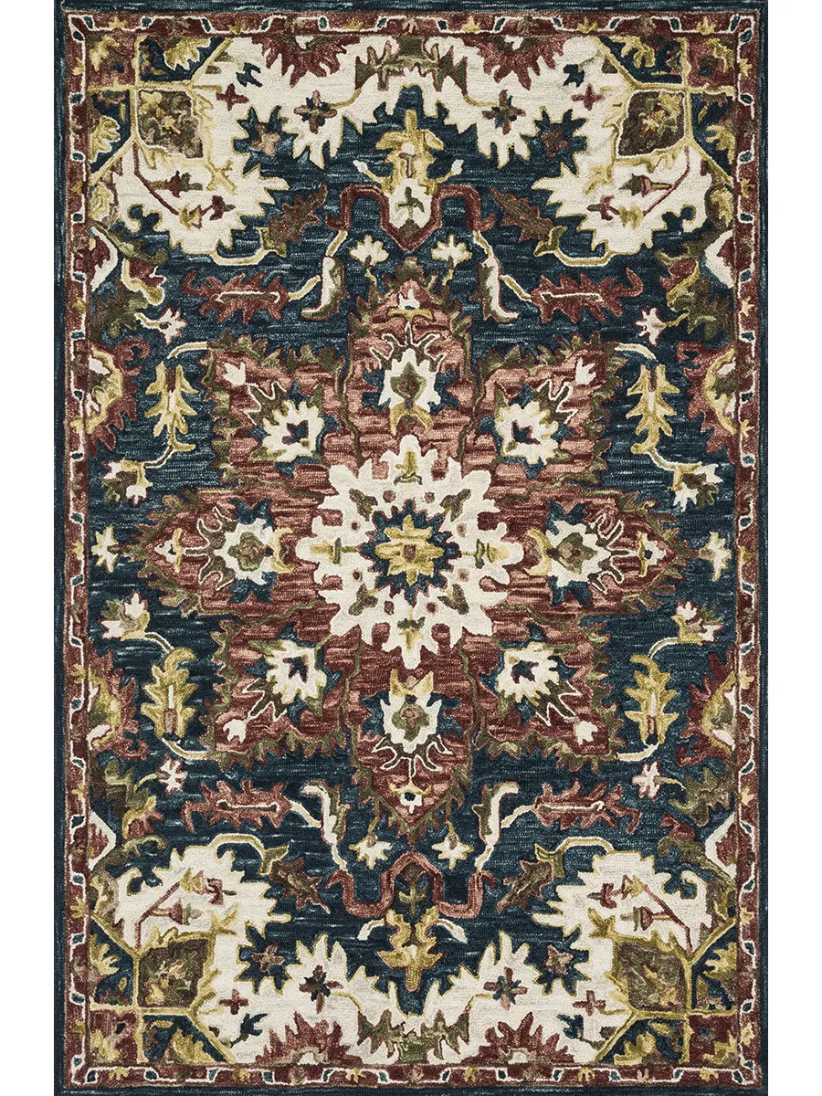 Victoria VK13 Teal/Raspberry 5' x 7'6" Rug