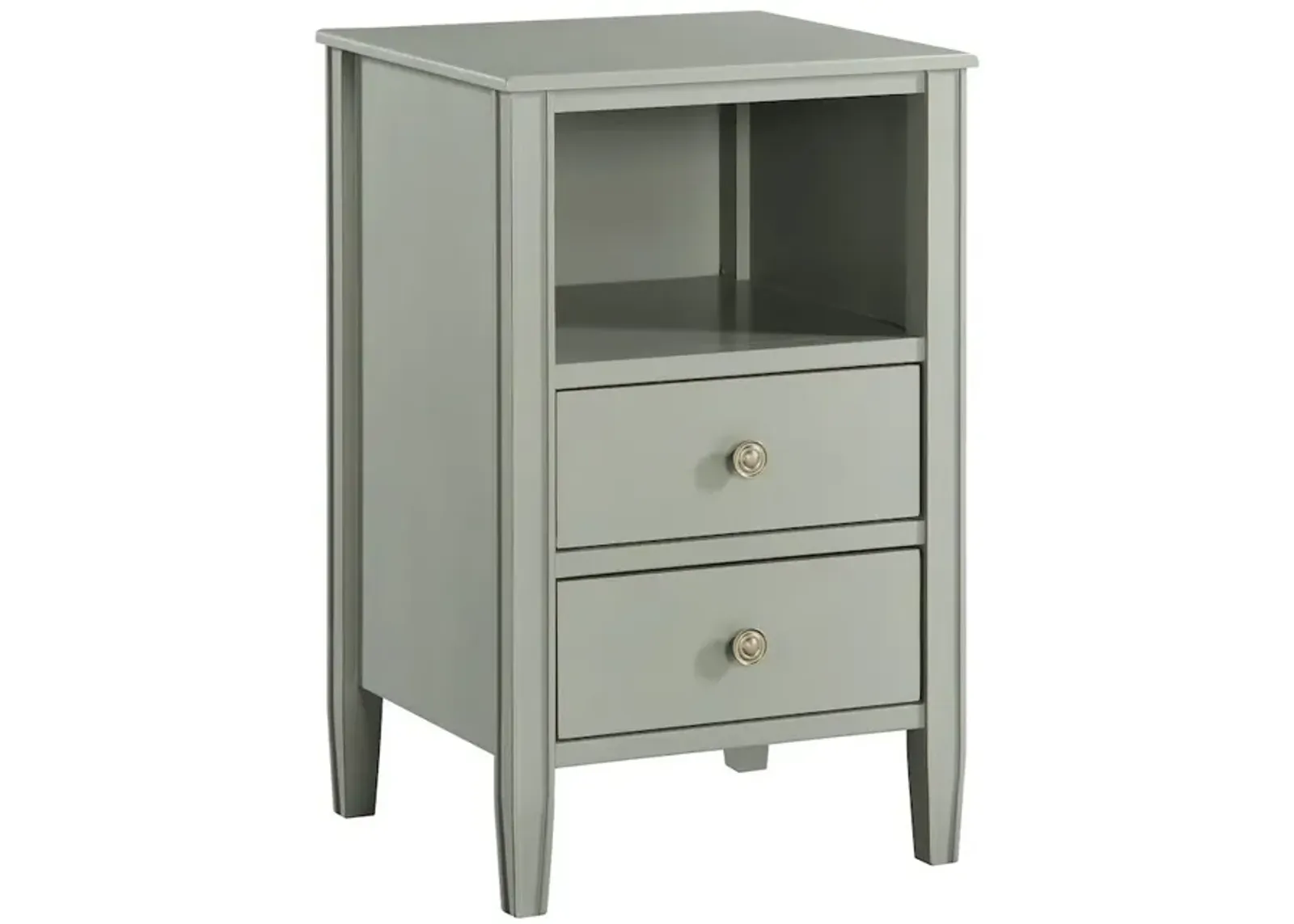 Winsley 2-drawer storage Nightstand - Antique Gray