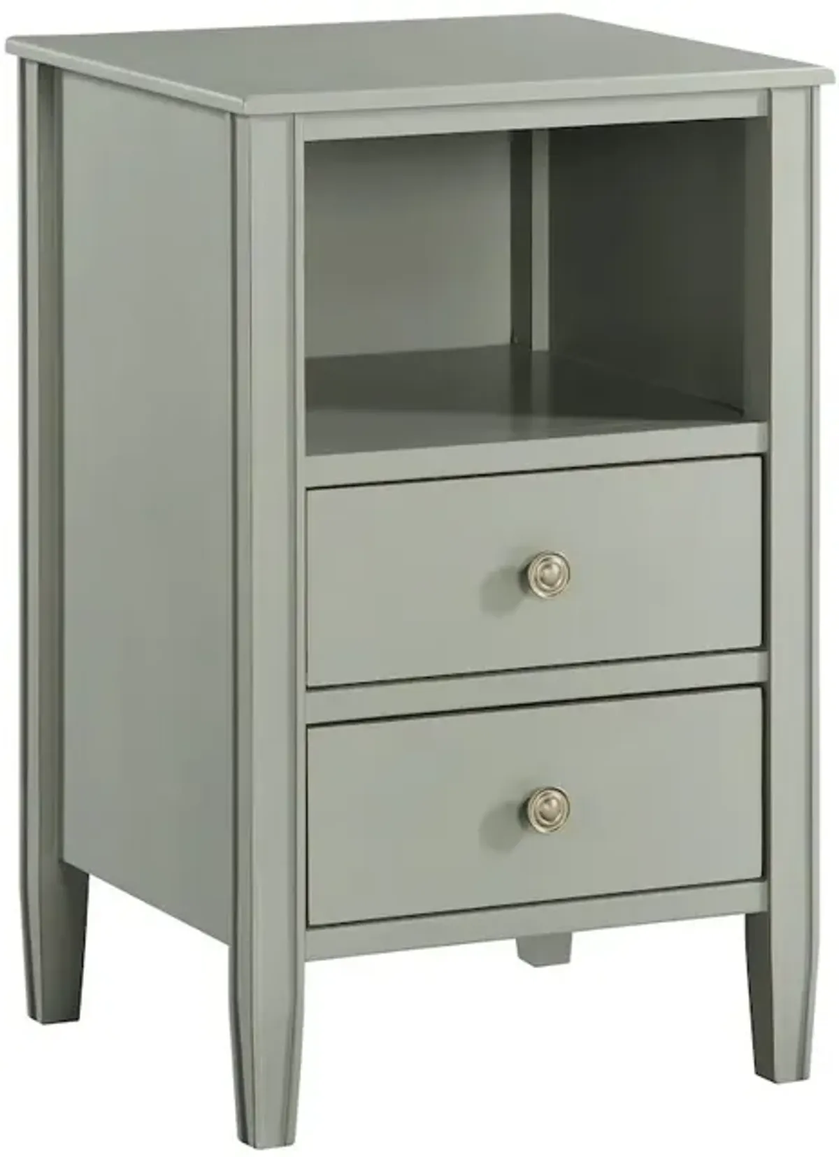 Winsley 2-drawer storage Nightstand - Antique Gray