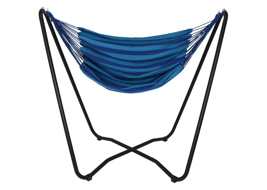 Sunnydaze Cotton Hammock Chair with Space Saving Steel Stand