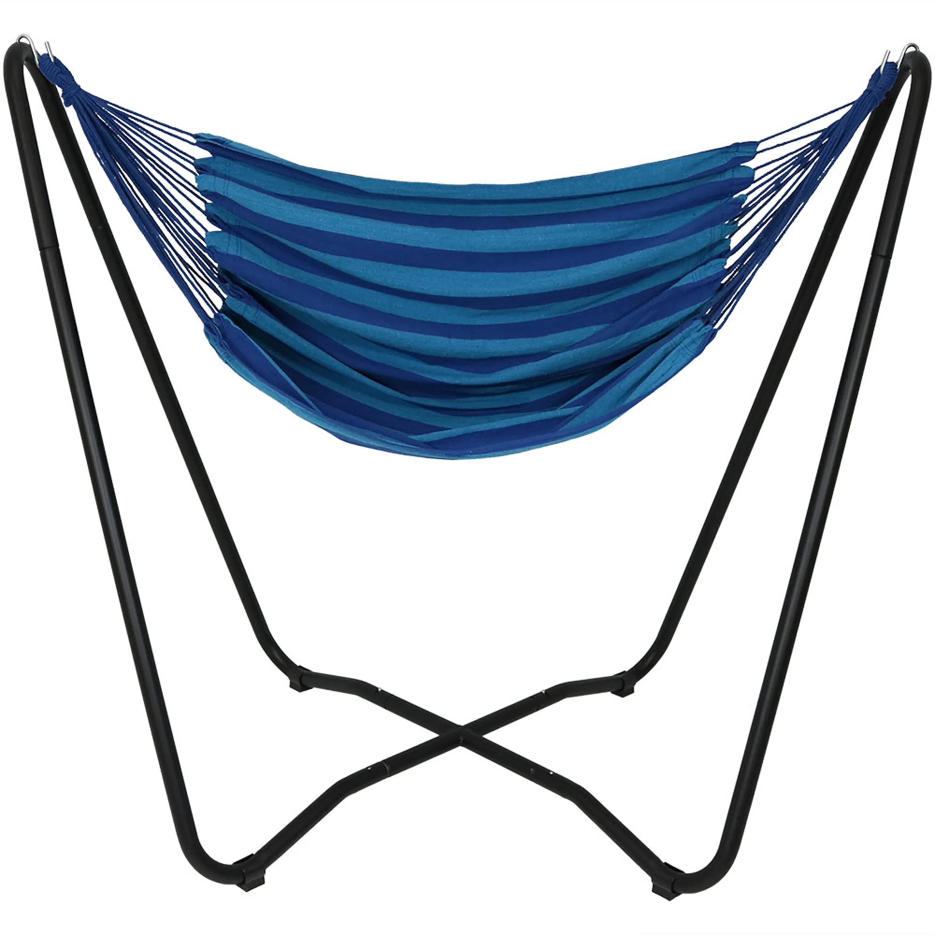 Sunnydaze Cotton Hammock Chair with Space Saving Steel Stand