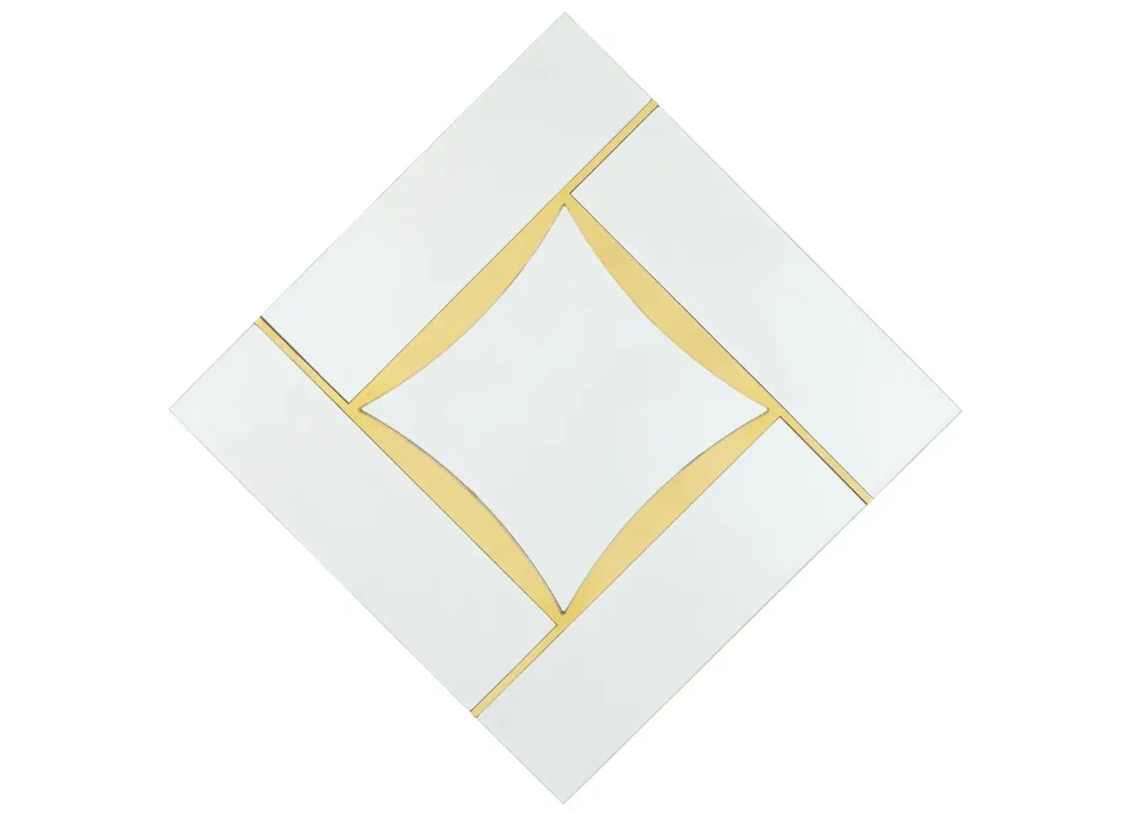 Diamond Shape Mirror- Gold