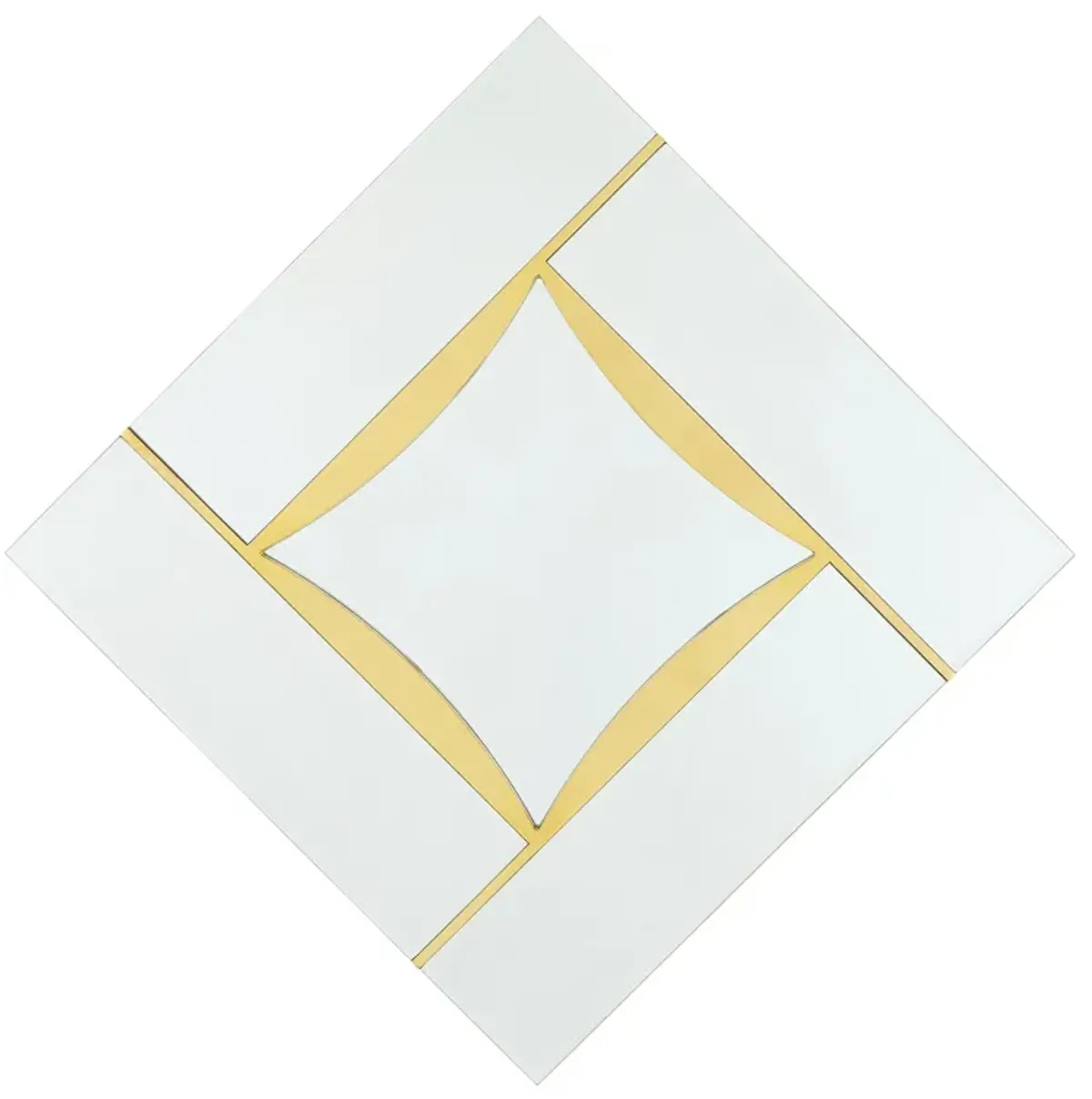 Diamond Shape Mirror- Gold