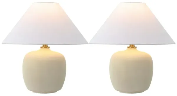 Delphi 18.25" Minimalist Scandinavian Resin/Iron LED Table Lamp