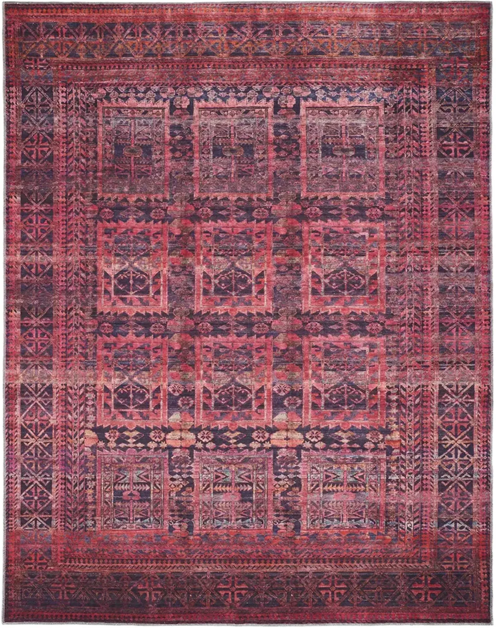 Voss 39H9F Red/Gray 5'3" x 7'6" Rug